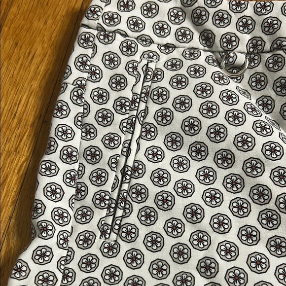 Adrianna Papell Black and White Chinos with Playful Polka Dots - Picture 2 of 12